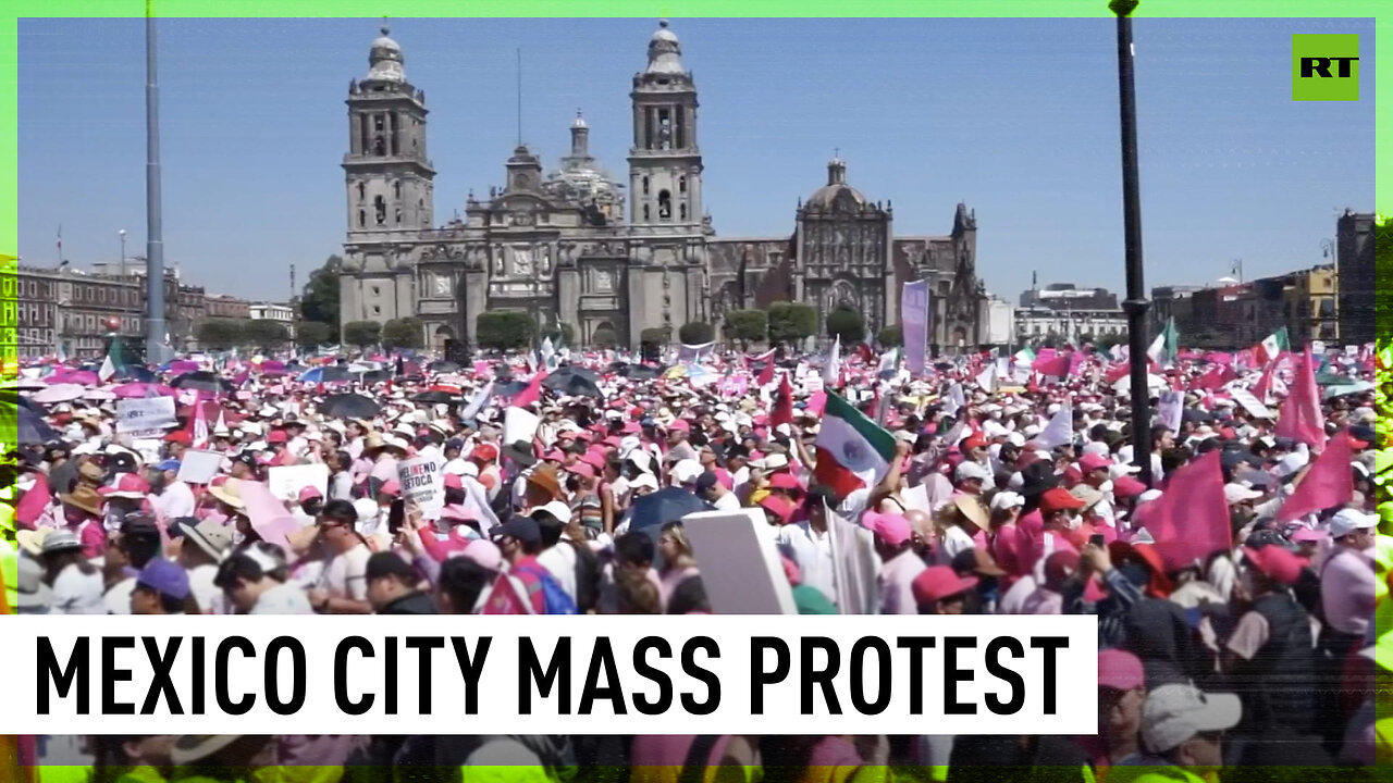 Mass rally against electoral reform takes place in Mexico