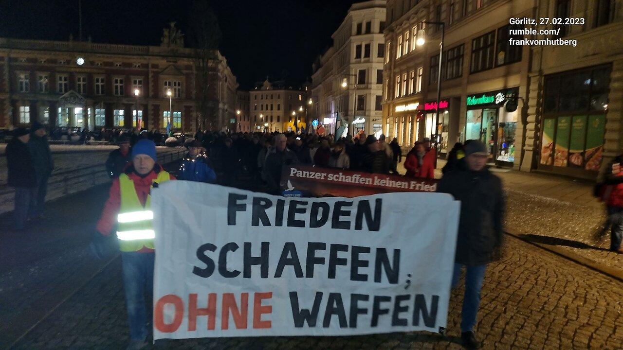 MONTAGSSPAZIERGANG - GÖRLITZ, Postplatz, Berliner Strasse, 27 02 2023 - MONTAGSDEMO