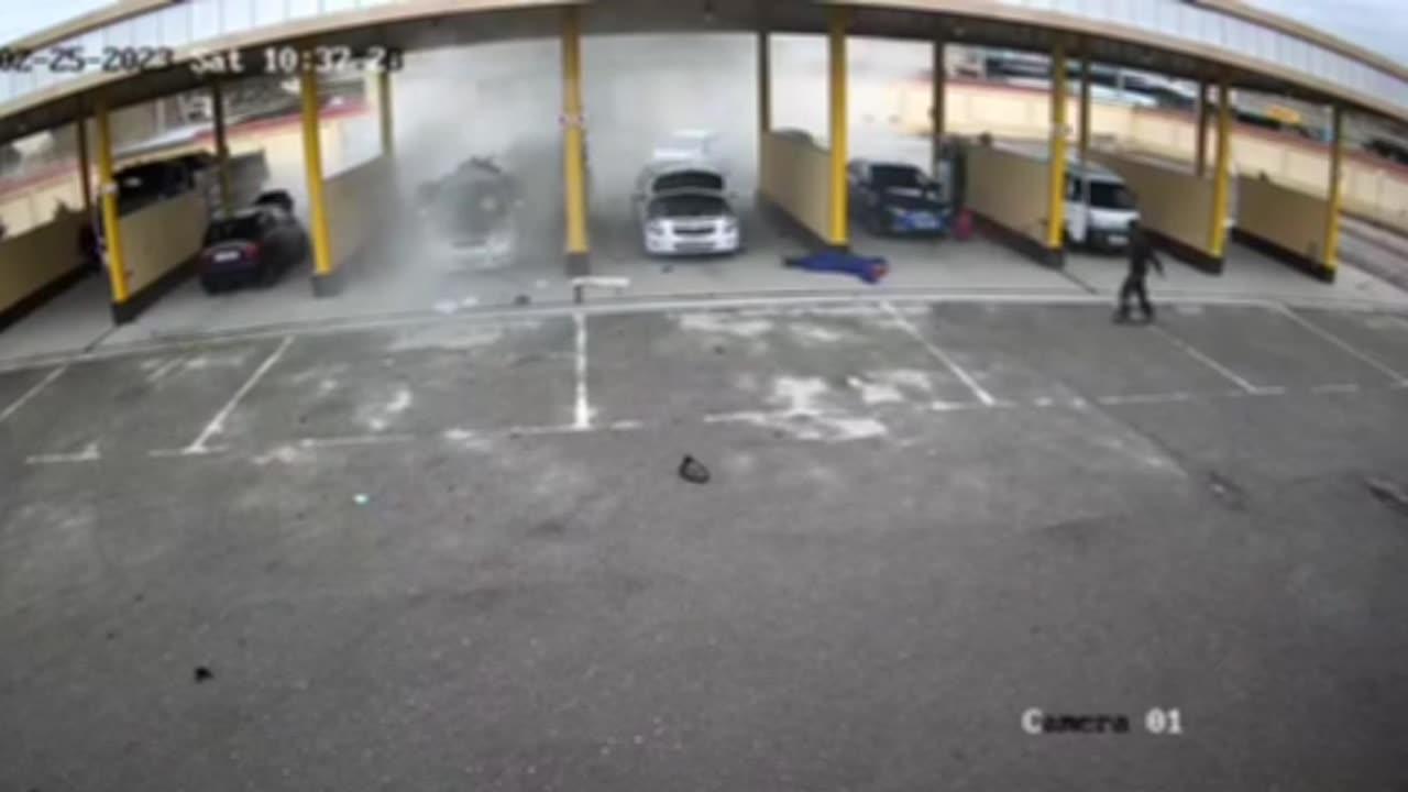 Car explodes