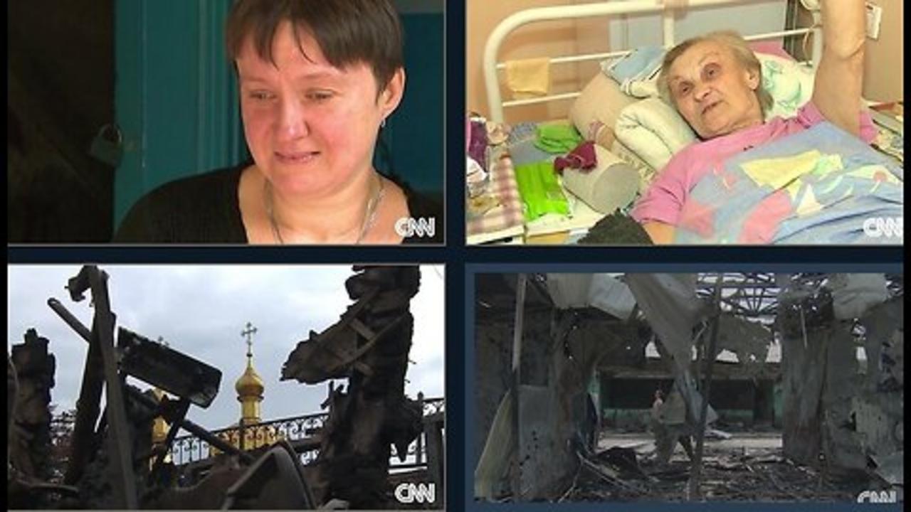 UKRAINIAN NAZIS SHELLING and KILLING THEIR OWN - CNN 2014