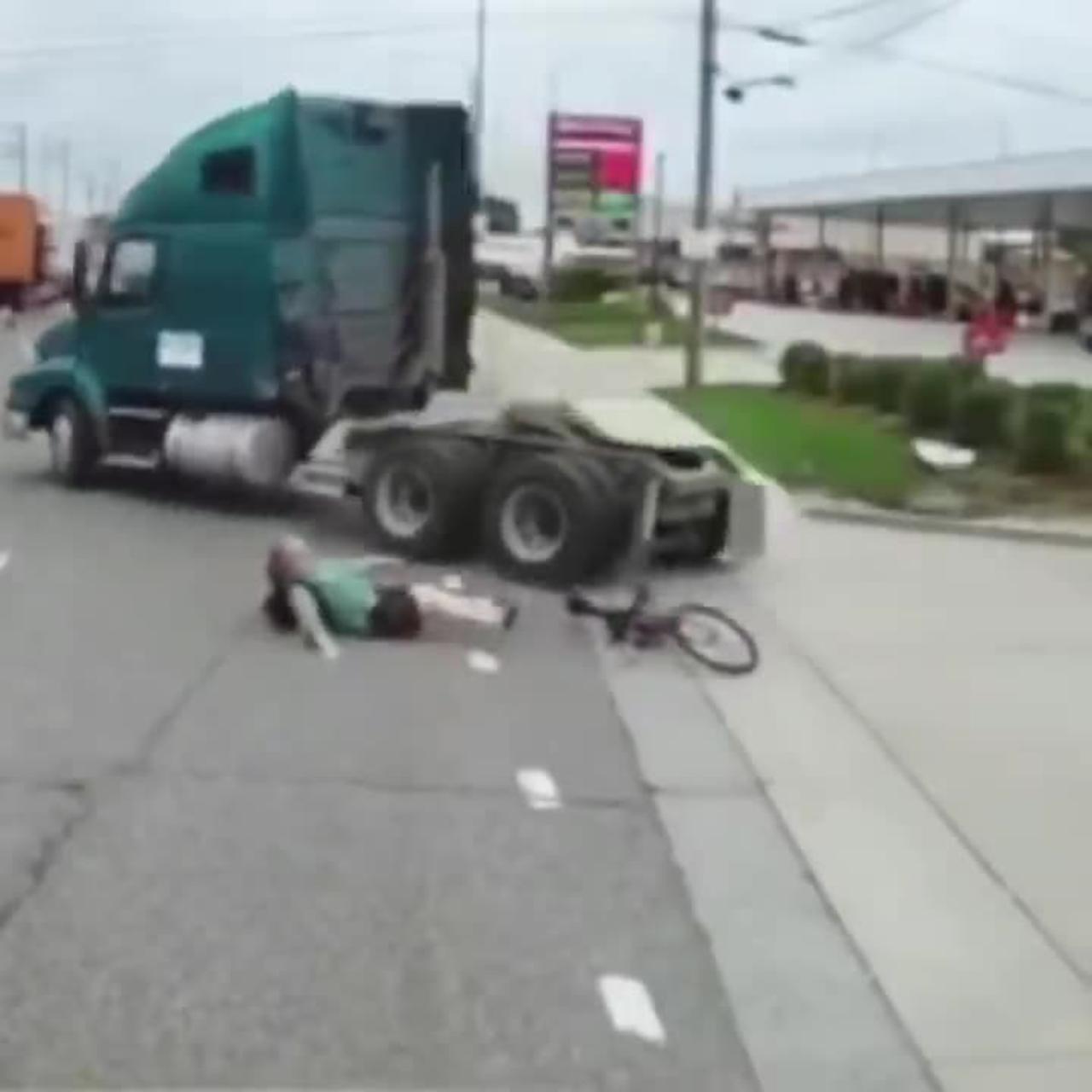 Truck Hits Biker car crash compilation # 18
