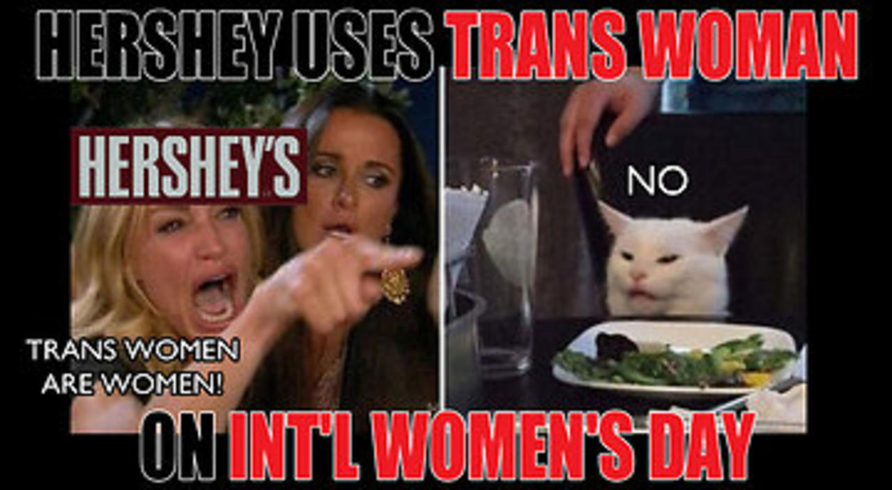 Hershey Promotes A Biological Male For International Women's Day!