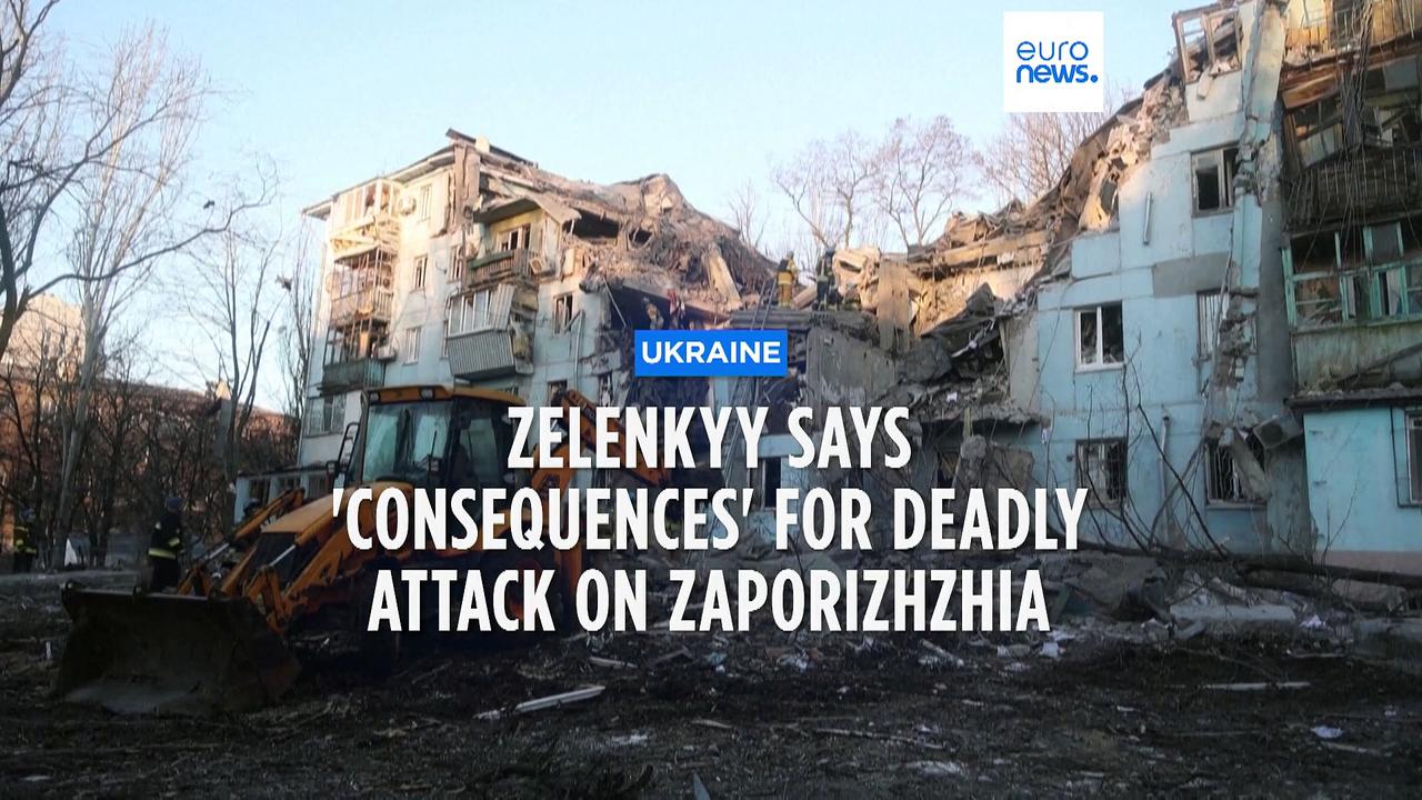 Ukraine war: Zelenskyy pledges response to Zaporizhzhia missile strike