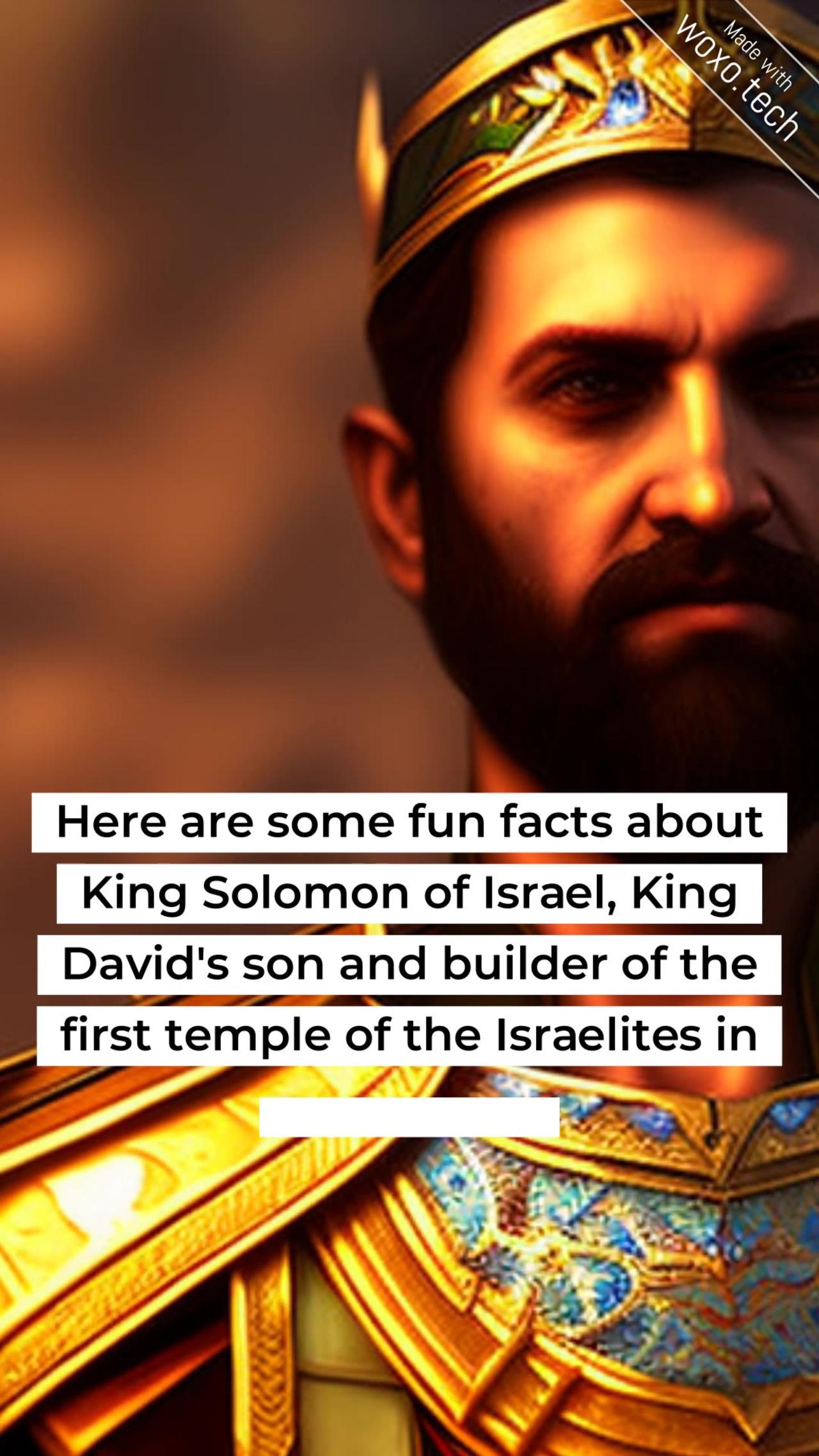 Fun Facts About King Solomon of Israel - One News Page VIDEO