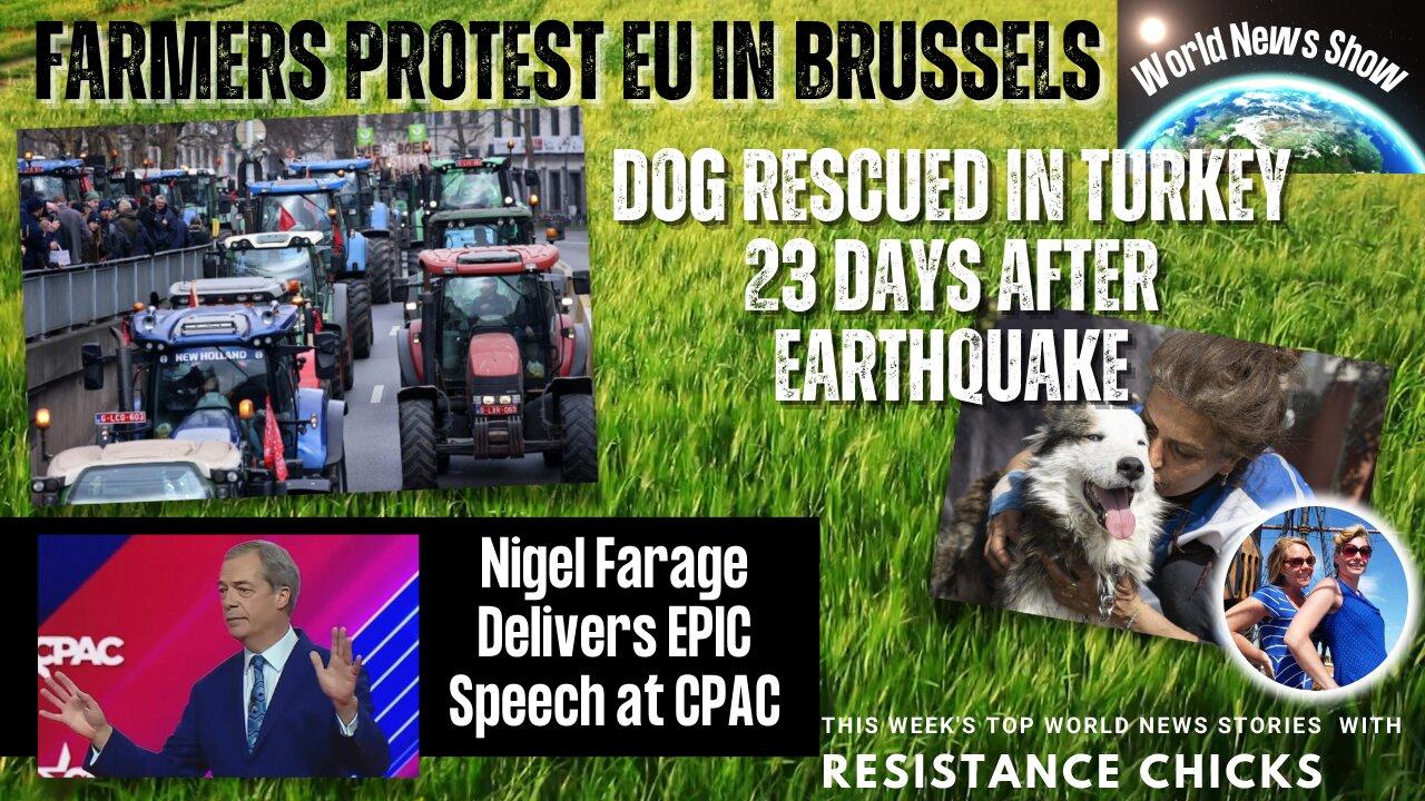 Farmers Protest EU in Brussels; Turkey: Dog Rescued 23 Days After Quake; World News 3/5/23