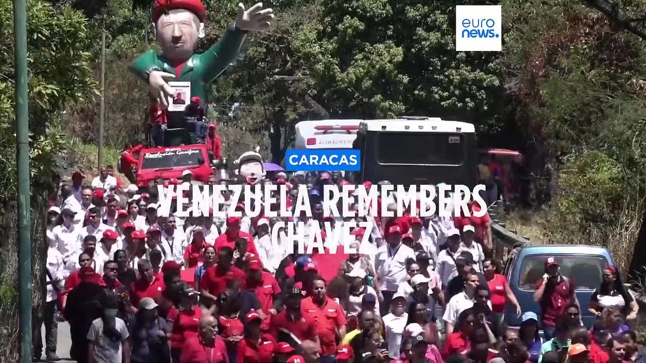 Thousands gather to remember Venezuelan leftist revolutionary Hugo Chávez