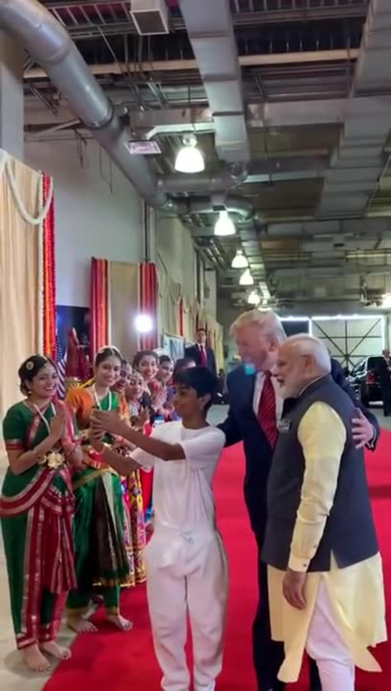 Donald Trump in India with Modi