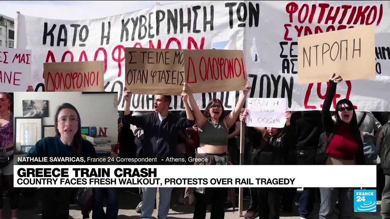 Greece faces fresh strikes, protests over rail crash