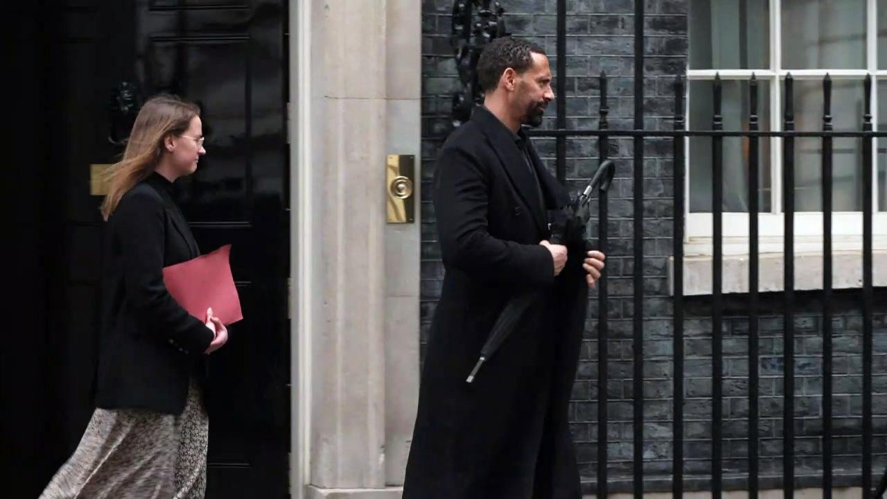Rio Ferdinand spotted at Downing Street
