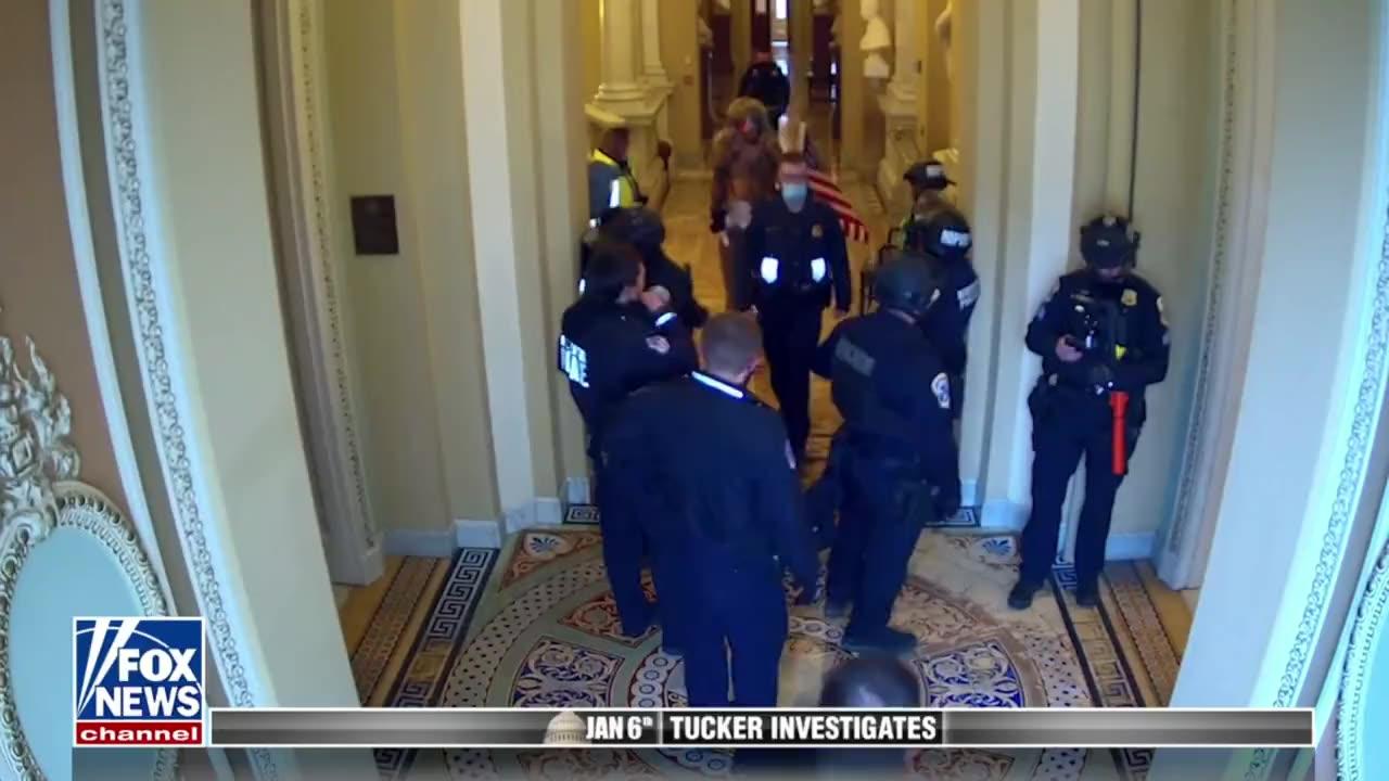 January 6 Footage Reveals Capitol Police Acted as Tour Guides for Jacob Chansley (QAnon Shaman)