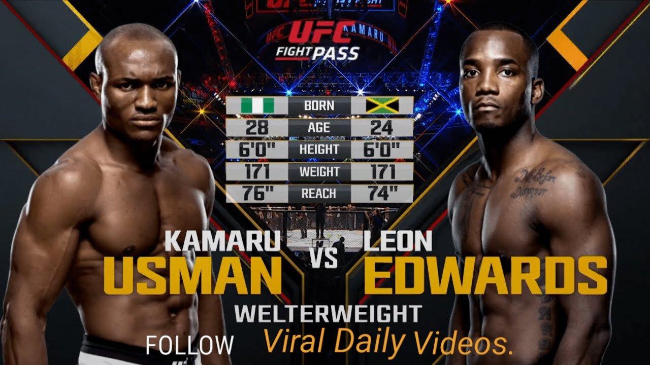 UFC 286 - KAMARU USMAN VS LEON EDWARDS 1 FULL FIGHT.