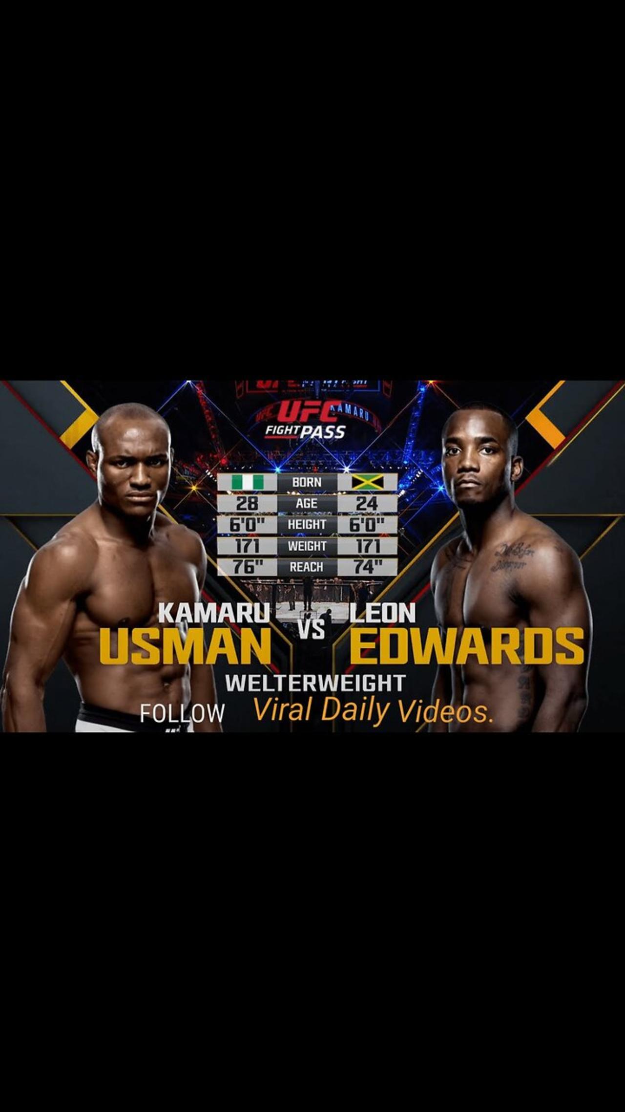 USMAN VS LEON EDWARDS 1 FULL FIGHT HIGHLIGHTS.(UPCOMING EVENT UFC 286 USMAN VS EDWARDS).