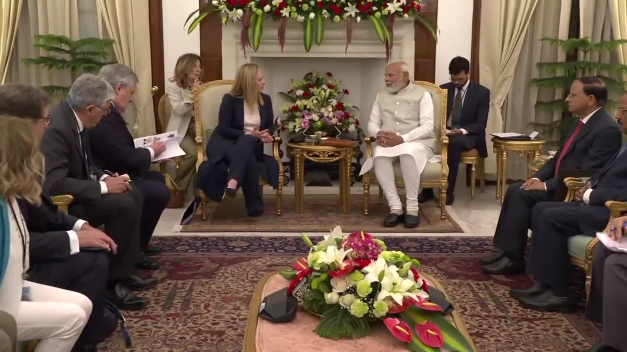 PM Modi bilateral talks with PM Giorgia Meloni of Italy