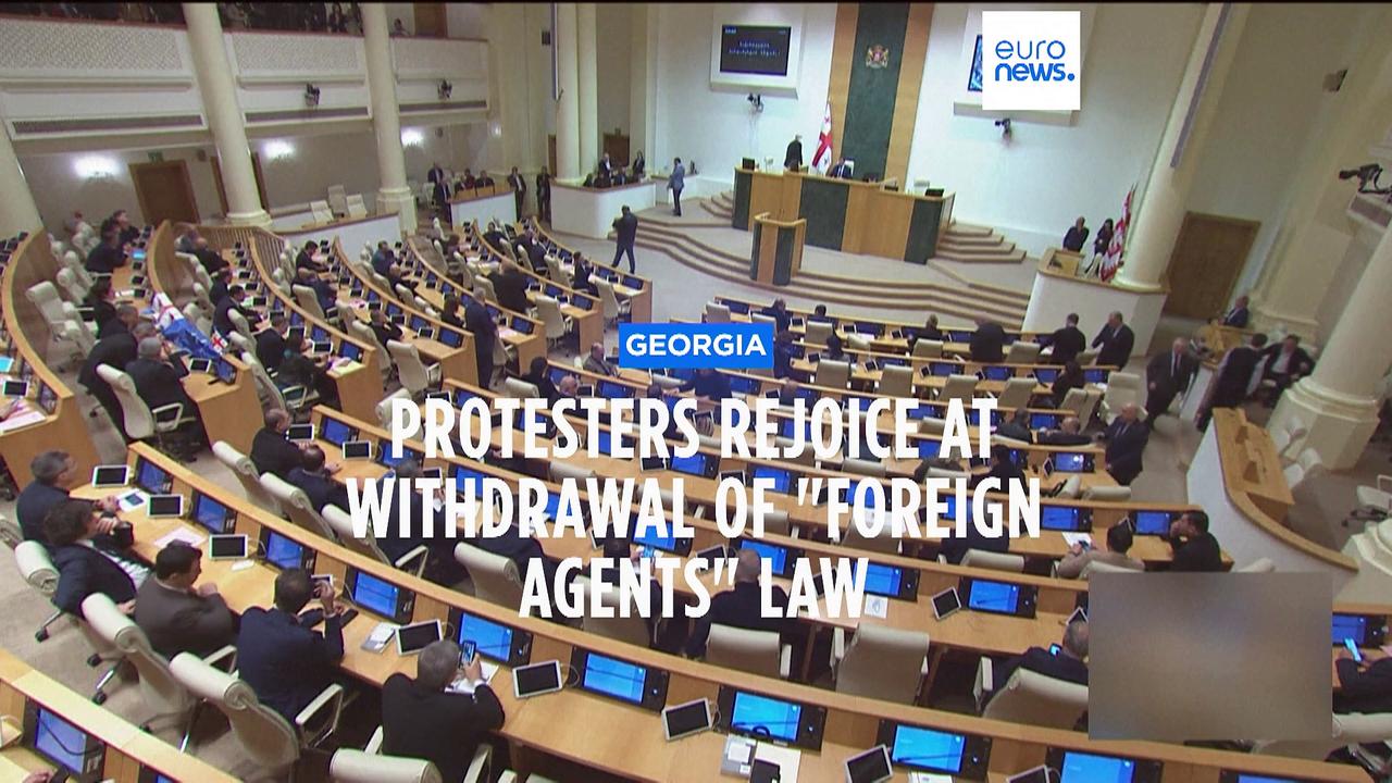 Georgia parliament votes to drop controversial 'foreign agents' bill after mass protests