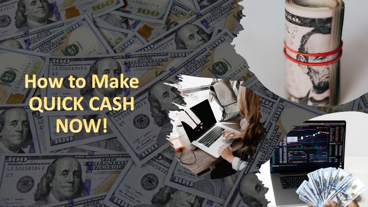 How to Make QUICK CASH NOW!🤑 This Video SHOWS You THREE Ways ANYONE Can Make $$$ in Their Spare Time