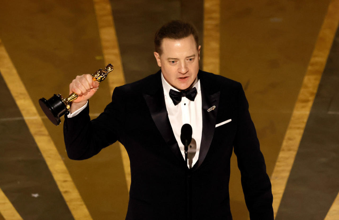 Brendan Fraser reduced to tears as he wins Best Actor Oscar