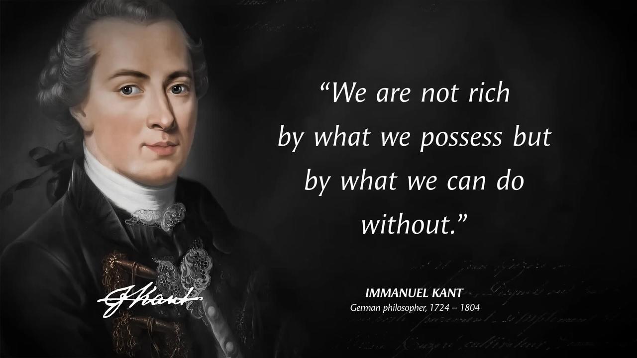 Immanuel Kant's Quotes which are better Known in Youth to Not to Regret in Old Age