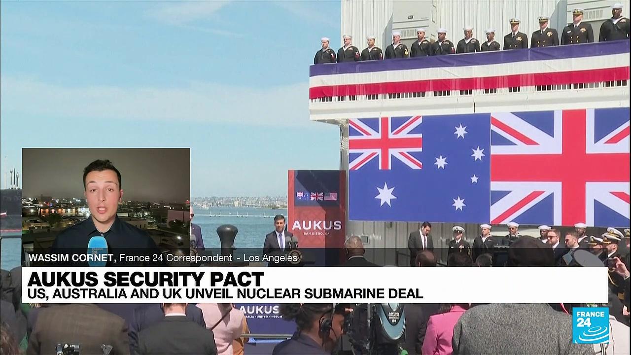 Eyeing China, Biden and allies unveil nuclear-powered submarine plan for Australia