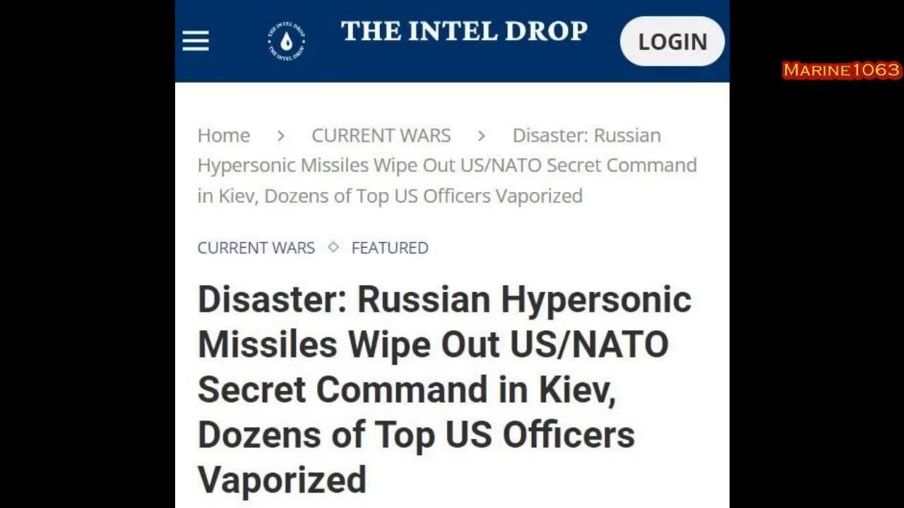 Russ Hypersonic Missiles Hit NATO HighQuarter in Kiev, Dozens Top Officers Vaporized-Update 03.14.23