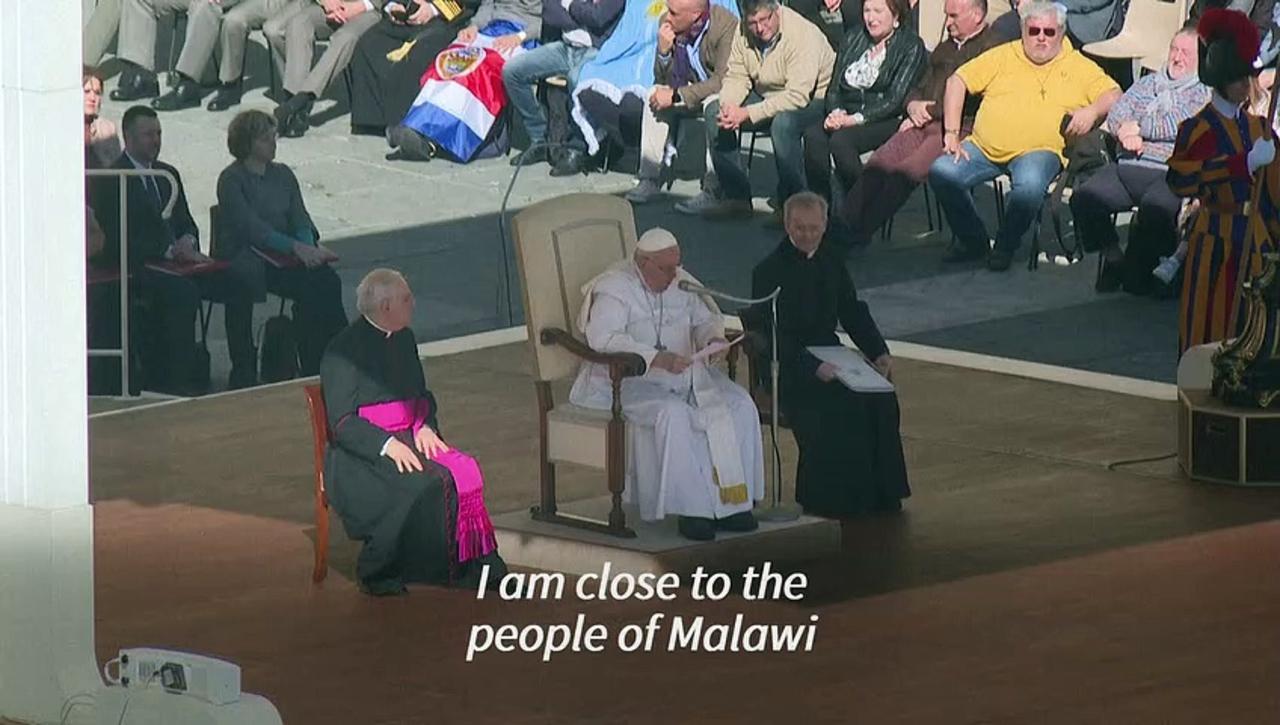 Pope Francis prays for the people of Malawi hit by Cyclone Freddy
