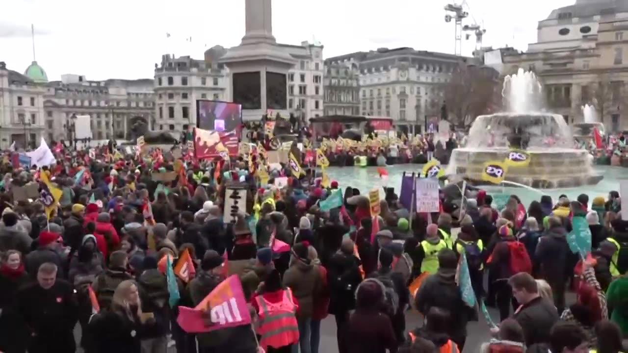 London / UK - civil servants and rail workers strike - 15.03.2023 #strike