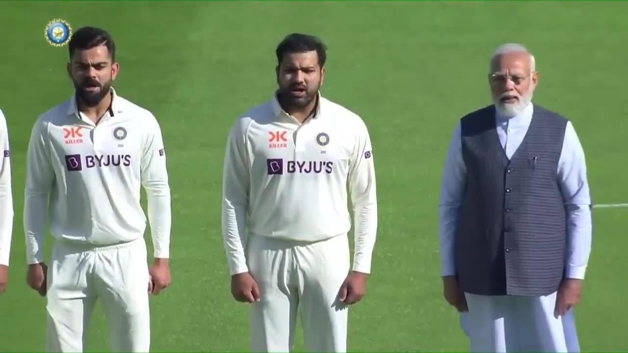 PM Modi & PM Albanese during National Anthems at Narendra Modi Stadium | Ind vs Aus| 4th Test Match