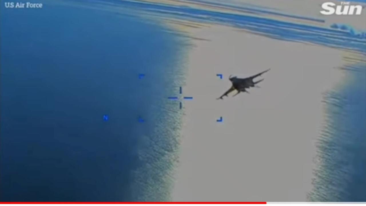 Us army release the video of crashed drone by Russia