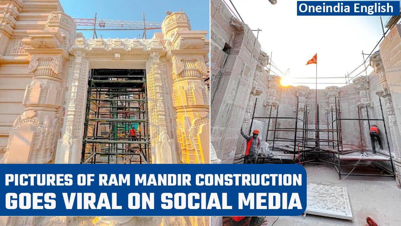 Ram Mandir: Pictures of temple construction go viral, to be open by 2024 | Oneindia News