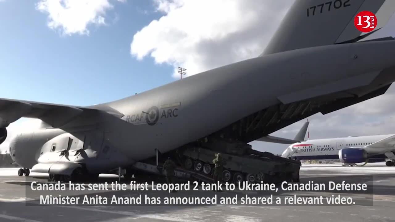 First Leopard 2 tank sent from Canada to Ukraine