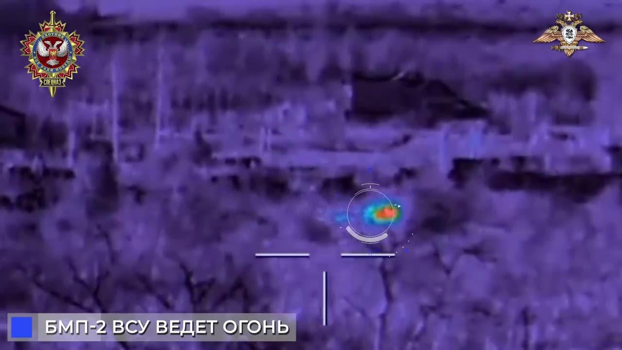 Russian Atgm takes out Ukrainian BMP and crew
