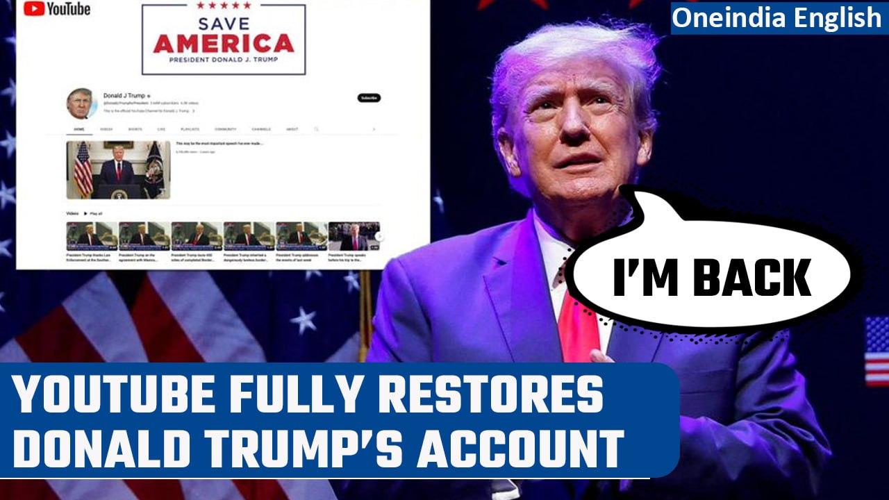 Trump returns to YouTube and Facebook after two-year ban with ‘I’m back’ post | Oneindia News