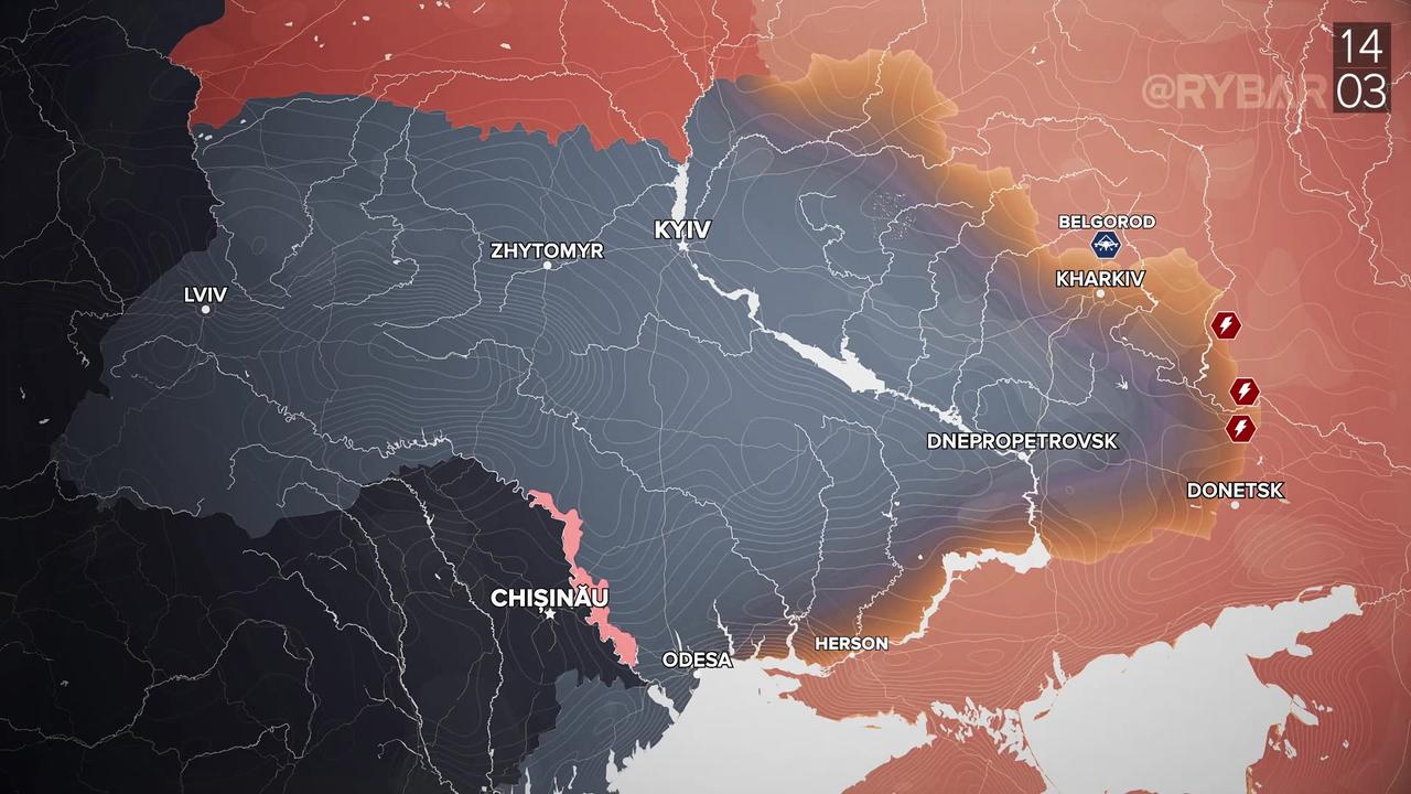 Ukraine War Map by Rybar for Mar 14 2023