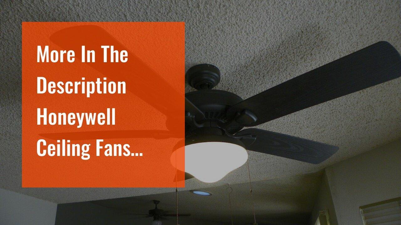 More In The Description Honeywell Ceiling Fans Belmar 52 Inch Indoor Outdoor LED Light, Damp Ra...