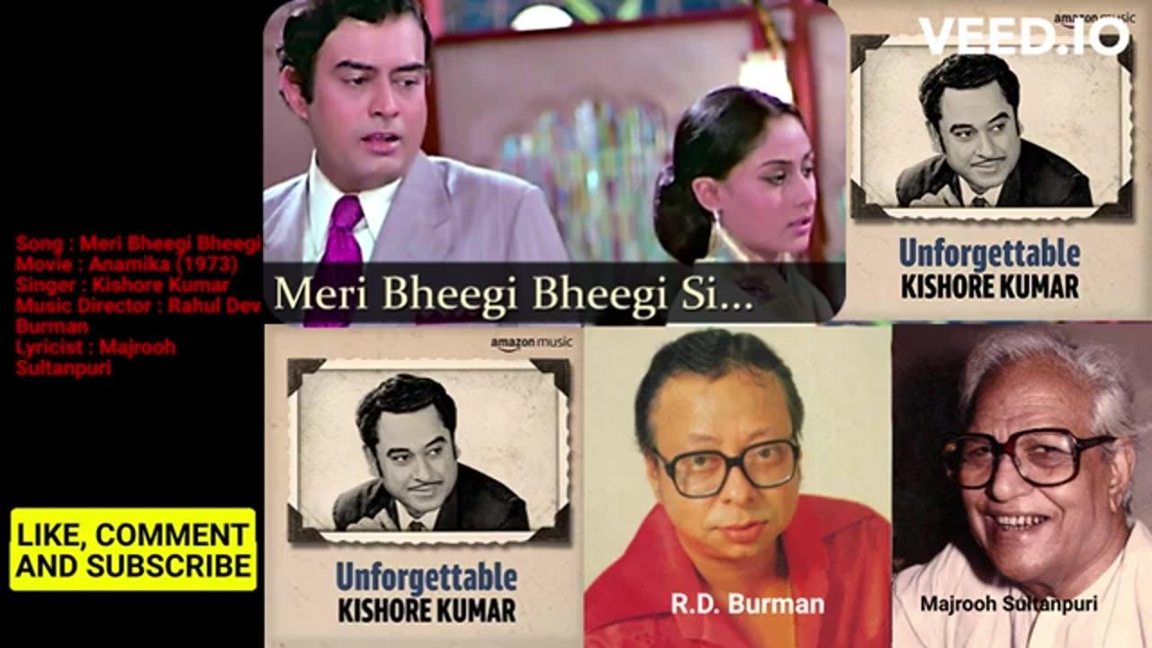 Meri Bheegi Bheegi Si | मेरी भीगी भीगी सी | Anamika ( 1973) | Kishore Kumar