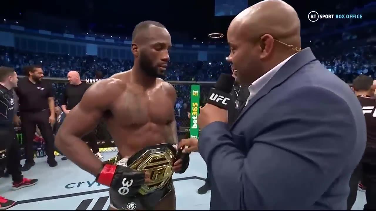 Leon Edwards defeats Kamaru Usman in London! 🇬🇧🏆 | #UFC286 results and post-fight interview