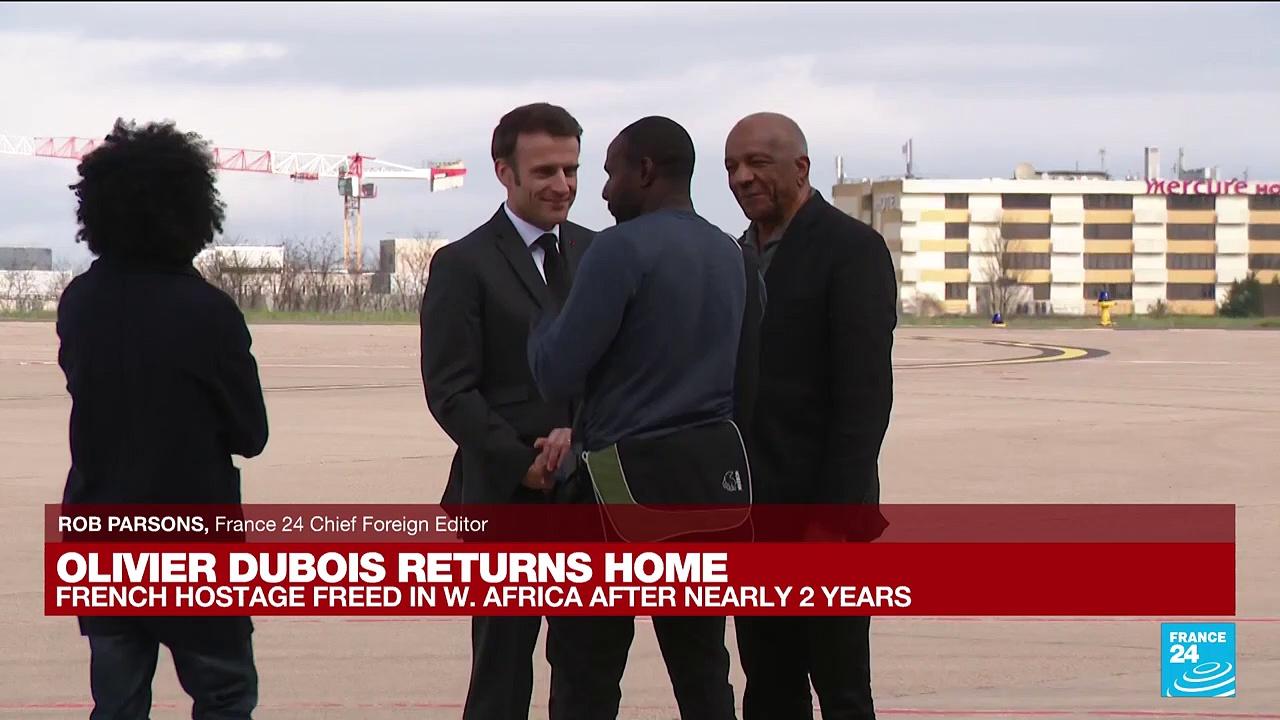 Macron welcomes home French journalist Olivier Dubois held hostage in the Sahel