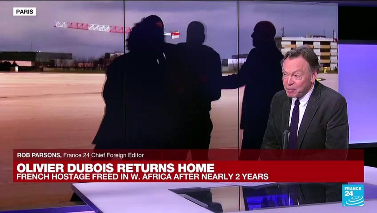 Emotional return for freed French journalist Olivier Dubois