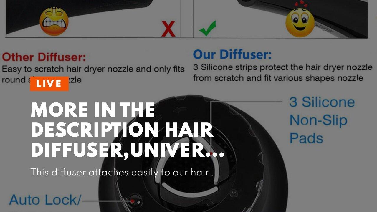 More In The Description Hair Diffuser,Universal Hair Dryer Diffuser Attachment,Blow Dryer Diffu...