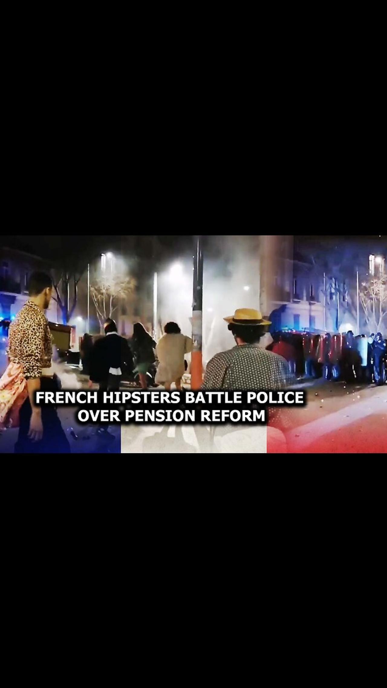 French Hipsters Battle Police Over Pension Reform