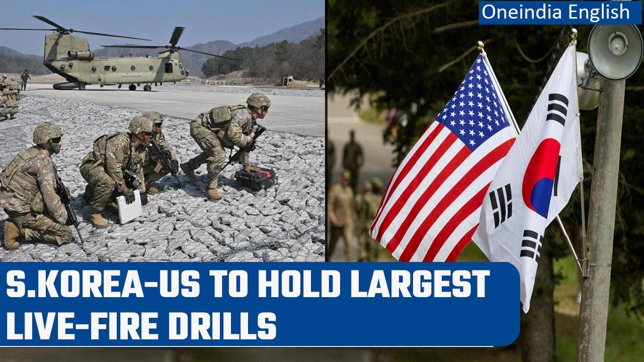 South Korea, US to hold largest live-fire drills amid North Korea tension | Oneindia News
