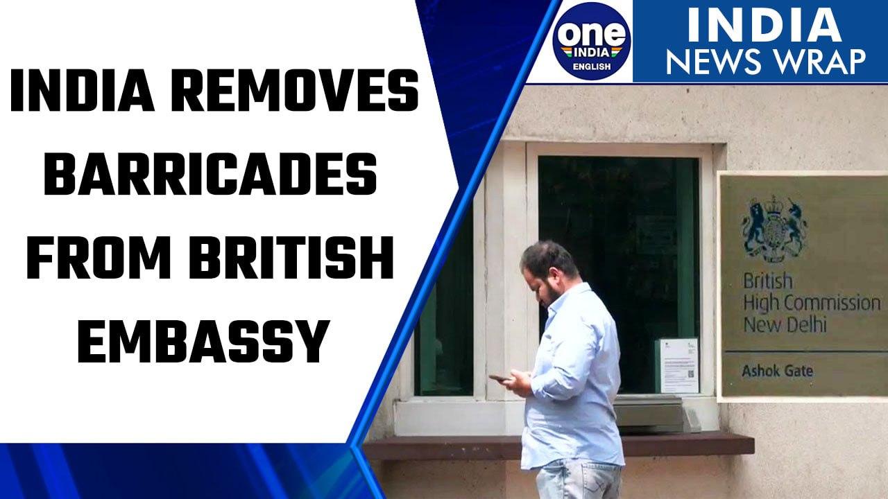 India removes barricades from British Embassy after London incident | Oneindia News