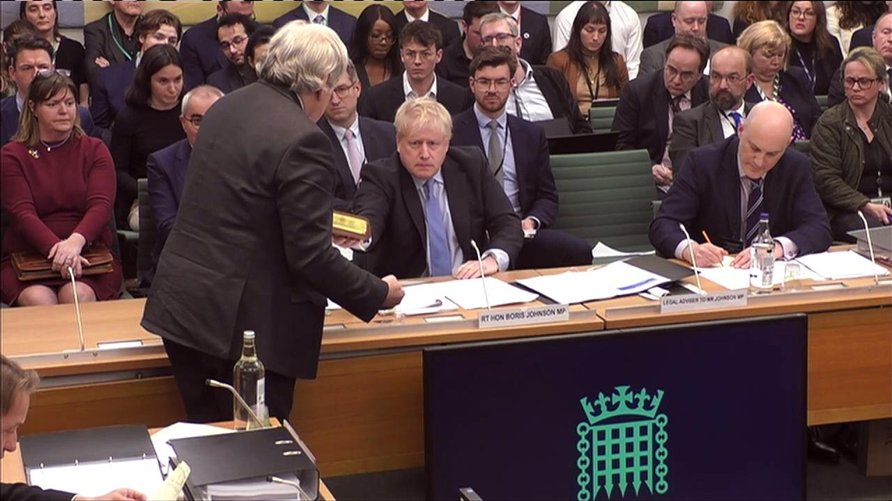 Boris Johnson takes oath in committee hearing