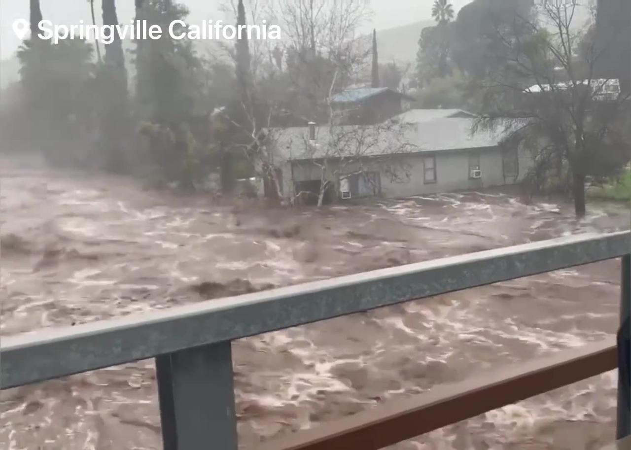 INSANE Flooding In Springville, California [3/10/2023]