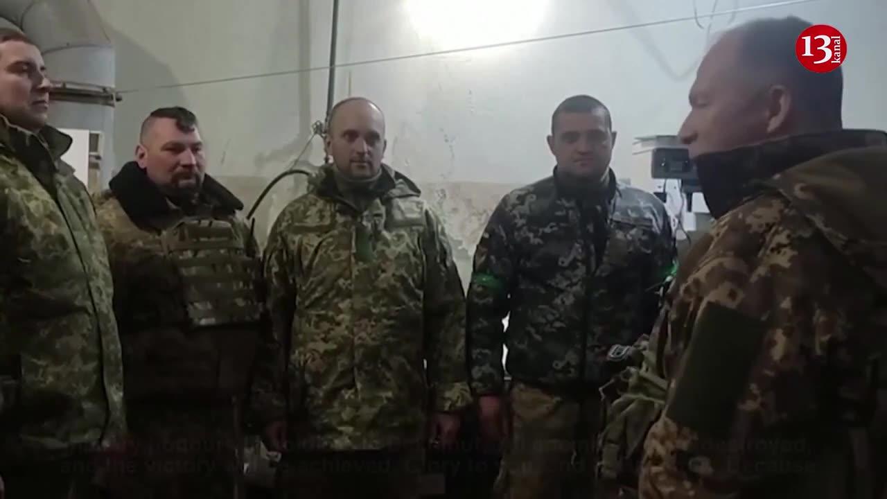 Ukraine top commander visits troops in Bakhmut