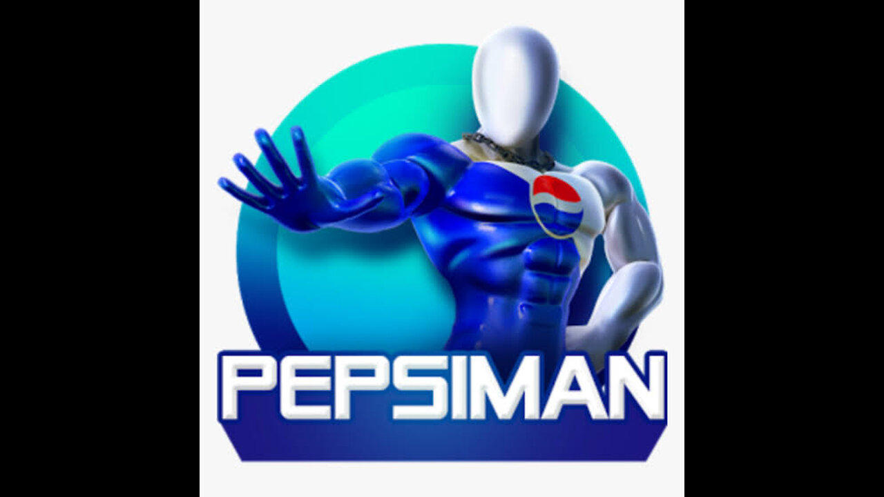Pepsi man running  and collect the Pepsi