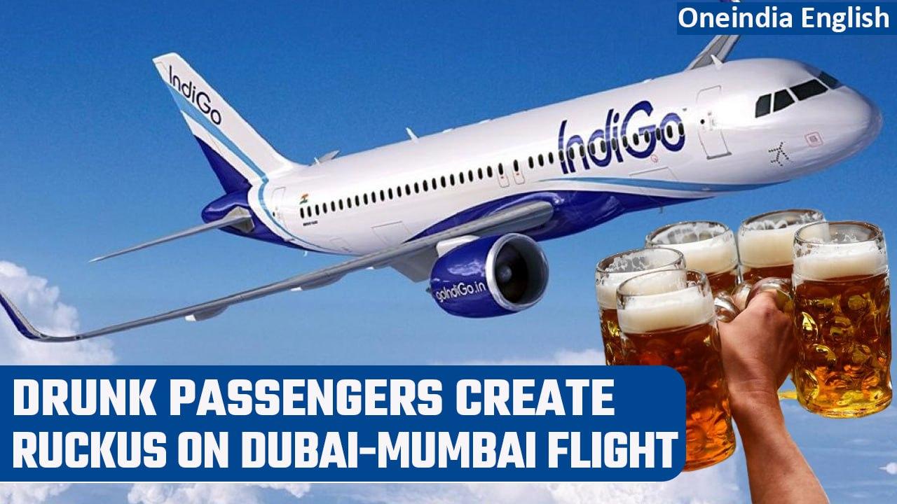 Dubai – Mumbai Indigo flight witnesses ruckus afterdrunk passengers abuse crew| Oneindia News