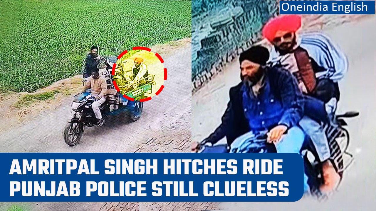 Amritpal Singh caught on camera hitching a ride in an auto, police still clueless | Oneindia News