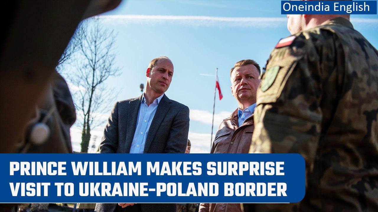 Prince William makes surprise trip to Poland border to thank British & Polish troops | Oneindia News
