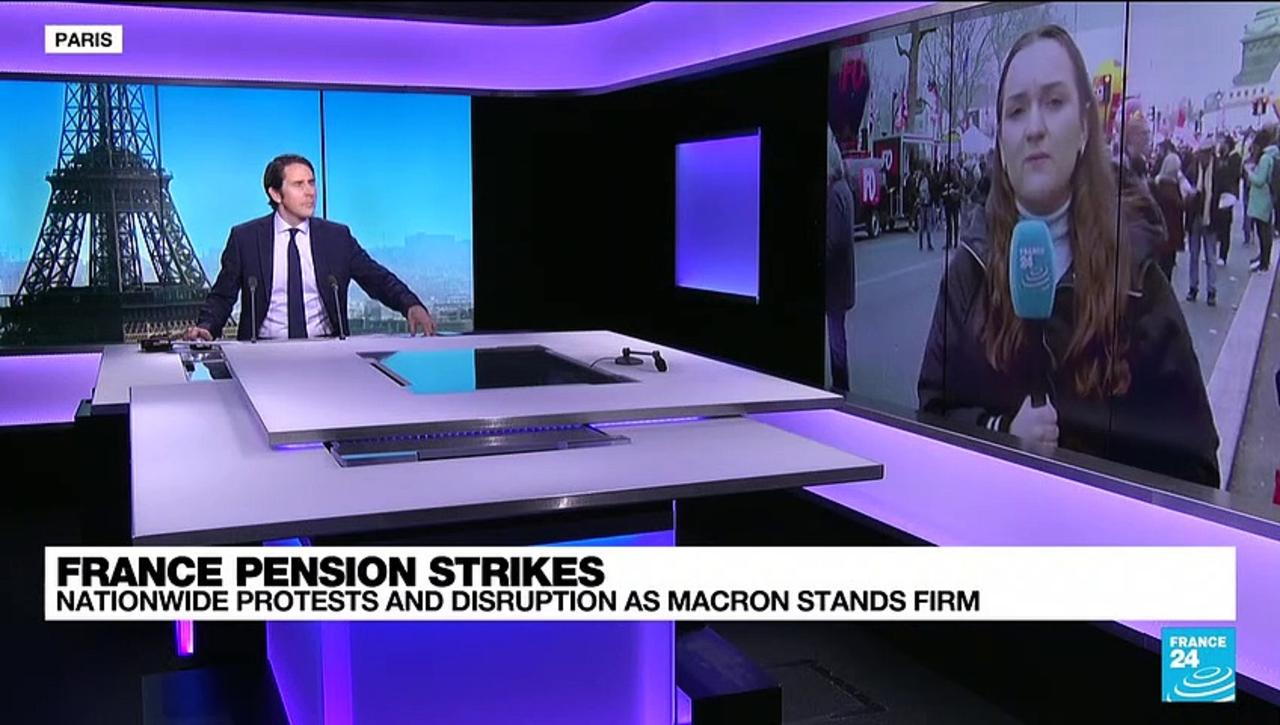 Protests across France after Macron doubles down on pensions