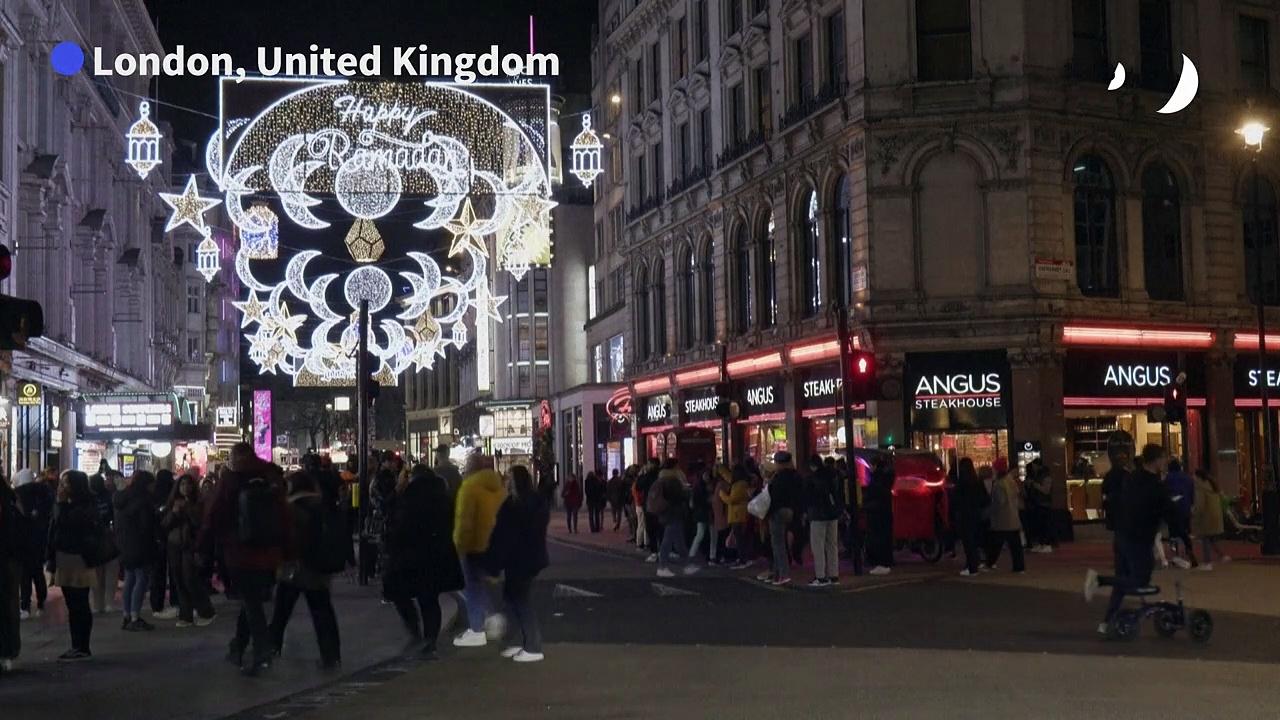 'Happy Ramadan' lights illuminate London's West End for first time
